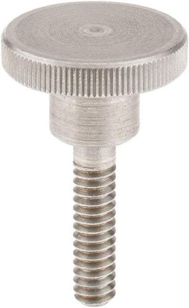KIPP - 20mm Head, Knurled Knob - Threaded Stem, Stainless Steel - USA Tool & Supply