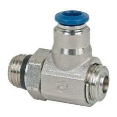 Value Collection - 145 Max psi, Meter Out Screw Adjusted Flow Control Valve - Buna N O Ring, 1/4" Tube Outside Diam - USA Tool & Supply
