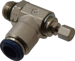 Value Collection - 145 Max psi, Meter Out Screw Adjusted Flow Control Valve - Buna N O Ring, 3/8" Tube Outside Diam - USA Tool & Supply