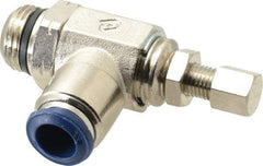 Value Collection - 145 Max psi, Meter Out Screw Adjusted Flow Control Valve - Buna N O Ring, 3/8" Tube Outside Diam - USA Tool & Supply