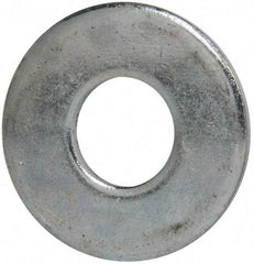 Value Collection - 1" Screw, Grade 2 Steel USS Flat Washer - 1.055" ID x 2.53" OD, 0.192" Thick, Zinc-Plated Finish - USA Tool & Supply