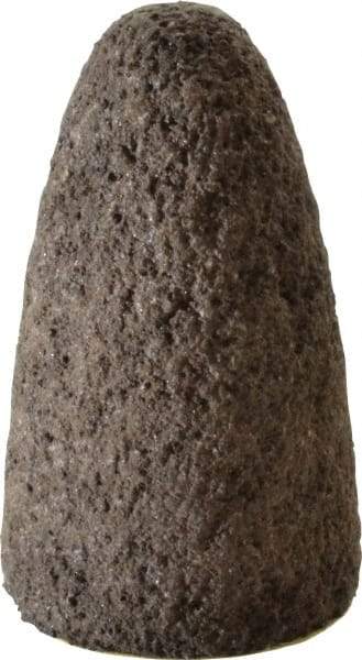 Norton - Type 16, 1-3/4" Max Diam, 3" Head Thickness, 24 Grit Cone - Aluminum Oxide, Very Coarse Grade, 3/8-24 Shank Thread - USA Tool & Supply