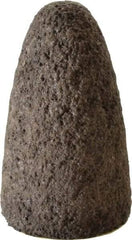 Norton - Type 16, 1-3/4" Max Diam, 3" Head Thickness, 24 Grit Cone - Aluminum Oxide, Very Coarse Grade, 3/8-24 Shank Thread - USA Tool & Supply