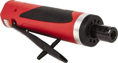 Sioux Tools - 1/4" Collet, Straight Handle, Straight Air Die Grinder - 18,000 RPM, Front Exhaust, 29.67 CFM, 1 hp, 6.21 bar, 1/4 NPT - USA Tool & Supply