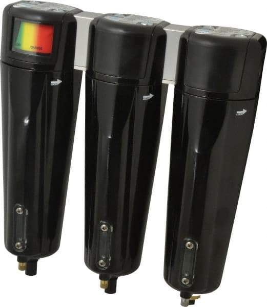 Parker - 63 CFM Oil, Dust, Water, Particulate Filter - 1/2" NPT, 250 psi, Auto Drain - USA Tool & Supply