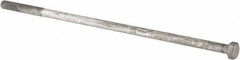 Value Collection - 1-8 Thread, 28" Length Under Head, Steel Hex Head Bolt - Hot Dipped Galvanized Coated, UNC Thread, ASTM A307, Grade 2 - USA Tool & Supply