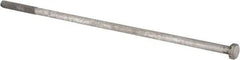 Value Collection - 1-8 Thread, 32" Length Under Head, Steel Hex Head Bolt - Hot Dipped Galvanized Coated, UNC Thread, ASTM A307, Grade 2 - USA Tool & Supply
