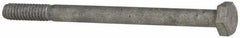 Value Collection - 1/4-20 Thread, 3-1/2" Length Under Head, Steel Hex Head Bolt - Hot Dipped Galvanized Coated, UNC Thread, ASTM A307, Grade 2 - USA Tool & Supply