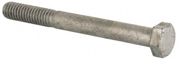 Value Collection - 5/16-18 Thread, 3" Length Under Head, Steel Hex Head Bolt - Hot Dipped Galvanized Coated, UNC Thread, ASTM A307, Grade 2 - USA Tool & Supply