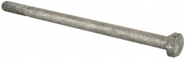 Value Collection - 5/16-18 Thread, 5-1/2" Length Under Head, Steel Hex Head Bolt - Hot Dipped Galvanized Coated, UNC Thread, ASTM A307, Grade 2 - USA Tool & Supply