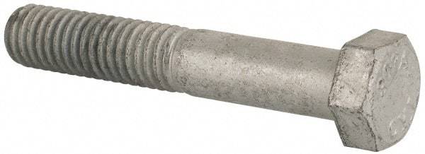 Value Collection - 3/8-16 Thread, 2-1/4" Length Under Head, Steel Hex Head Bolt - Hot Dipped Galvanized Coated, UNC Thread, ASTM A307, Grade 2 - USA Tool & Supply