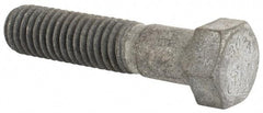 Value Collection - 7/16-14 Thread, 2" Length Under Head, Steel Hex Head Bolt - Hot Dipped Galvanized Coated, UNC Thread, ASTM A307, Grade 2 - USA Tool & Supply
