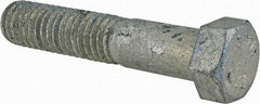 Value Collection - 7/16-14 Thread, 2-1/4" Length Under Head, Steel Hex Head Bolt - Hot Dipped Galvanized Coated, UNC Thread, ASTM A307, Grade 2 - USA Tool & Supply