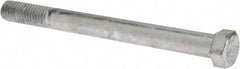 Value Collection - 7/16-14 Thread, 5" Length Under Head, Steel Hex Head Bolt - Hot Dipped Galvanized Coated, UNC Thread, ASTM A307, Grade 2 - USA Tool & Supply