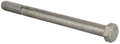 Value Collection - 7/16-14 Thread, 5-1/2" Length Under Head, Steel Hex Head Bolt - Hot Dipped Galvanized Coated, UNC Thread, ASTM A307, Grade 2 - USA Tool & Supply