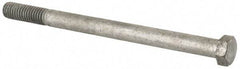 Value Collection - 7/16-14 Thread, 6" Length Under Head, Steel Hex Head Bolt - Hot Dipped Galvanized Coated, UNC Thread, ASTM A307, Grade 2 - USA Tool & Supply