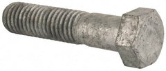 Value Collection - 1/2-13 Thread, 2-1/4" Length Under Head, Steel Hex Head Bolt - Hot Dipped Galvanized Coated, UNC Thread, ASTM A307, Grade 2 - USA Tool & Supply