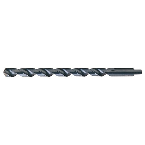9/64 RHS / RHC HSS 118 Degree Notched Point Heavy Duty Long Flute Taper Length Drill - Steam Oxide - Exact Industrial Supply