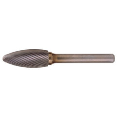 SL-6 Standard Cut Solid Carbide Bur-Cone Radius Shape - Exact Industrial Supply