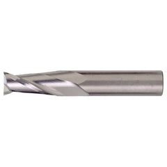 ‎7/16″ × 7/16″ × 1″ × 2-1/2″ RHS / RHC Solid Carbide 2-Flute Square End Single End General Purpose End Mill - Bright - Exact Industrial Supply