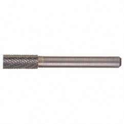 SB-2 Double Cut Solid Carbide Bur-Cylindrical with End Cut - USA Tool & Supply