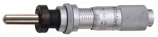 Mitutoyo - 13mm, 0.5118 Inch Thimble, 0.1969 Inch Diameter x 17.5mm Long Spindle, Mechanical Micrometer Head - USA Tool & Supply