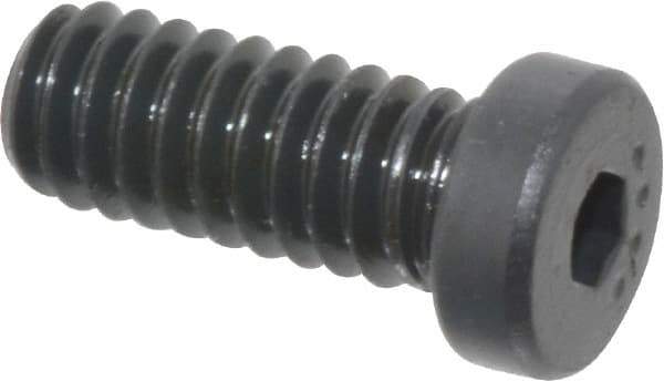 Made in USA - 1/4-20 UNC Hex Socket Drive, Low Socket Cap Screw - Grade 4037 Alloy Steel, Black Oxide Finish, Fully Threaded, 5/8" Length Under Head - USA Tool & Supply