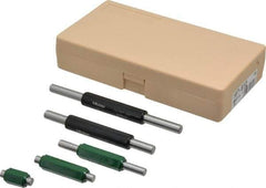 Mitutoyo - 1 to 5 Inch Long, 5 Piece Micrometer Calibration Standard Set - Accuracy Up to 0.000012 Inch, For Use with Outside Micrometer, Includes Carrying Case - USA Tool & Supply