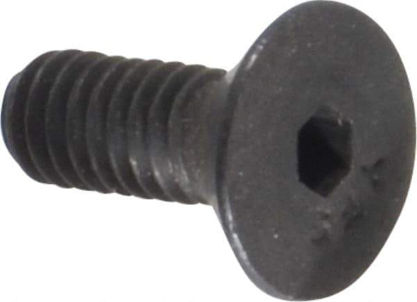 Value Collection - #6-40 UNF Hex Socket Drive, Flat Screw - Alloy Steel, Black Oxide Finish, Fully Threaded, 3/8" OAL - USA Tool & Supply