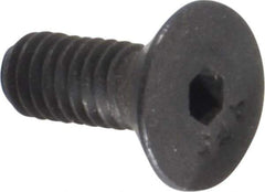 Value Collection - #6-40 UNF Hex Socket Drive, Flat Screw - Alloy Steel, Black Oxide Finish, Fully Threaded, 3/8" OAL - USA Tool & Supply