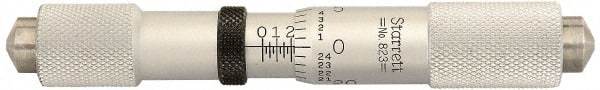 Starrett - 4 to 5 Inch Range, Mechanical Inside Caliper Micrometer - 0.001 Inch Graduation - USA Tool & Supply