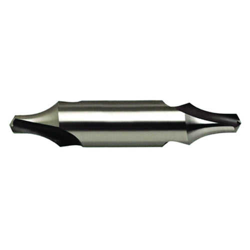 #12 × 47.5 mm OAL 60 Degree HSS Center Drill Form B Bright - USA Tool & Supply