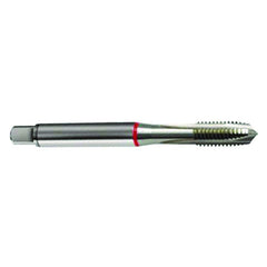 M6 × 1.0 3FL 6H Cobalt Spiral Point Plug Red Ring Tap-Bright FORM-B - USA Tool & Supply