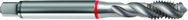 M2.5x0.45 6H 3-Flute Cobalt Red Ring Semi-Bottoming 40 degree Spiral Flute Tap-Bright - USA Tool & Supply