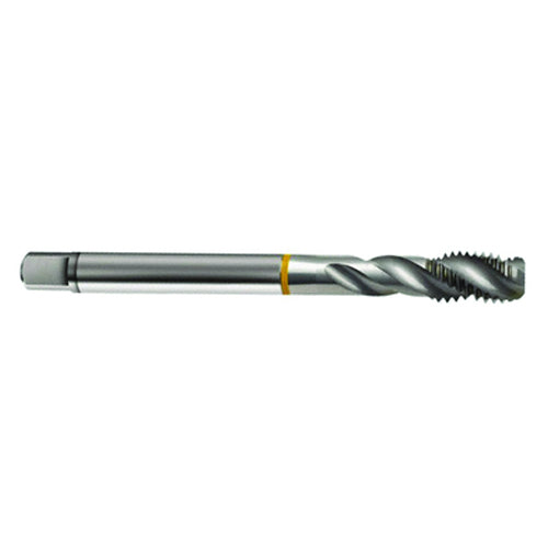 ‎M3 × 0.5 3FL 6H Cobalt Spiral Flute Semi-Bott Red Ring Tap-Bright-40 Degree Helix - USA Tool & Supply