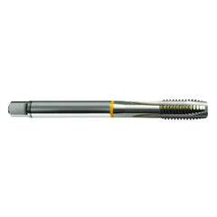 M6 × 1.0 3FL 6H Cobalt Spiral Point Plug Yellow Ring Tap-Bright FORM-B DIN 376 - USA Tool & Supply