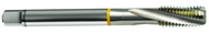 M8x0.75 6H 3-Flute Cobalt Yellow Ring Semi-Bottoming 15 degree Spiral Flute Tap-Bright - USA Tool & Supply