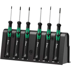 Wera - Screwdriver Sets Screwdriver Types Included: Phillips; Slotted; Microstix Number of Pieces: 6 - USA Tool & Supply