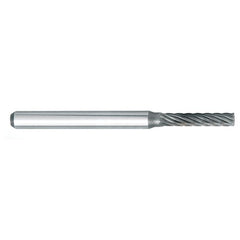 ‎SL-42 -3mm × 12mm LOC × 6mm Shank × 50mm OAL 8 Degree Included Angle Carbide Medium Right Hand Spiral Burr - USA Tool & Supply