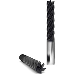 GWS - 5/8" Diam 5 Flute Solid Carbide 0.09" Corner Radius End Mill - USA Tool & Supply