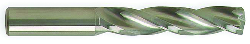 7.7mm Dia-Carbide HP 5XD Drill-150Â° Point-Bright - USA Tool & Supply