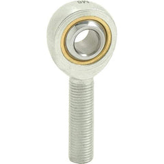 Tritan - 3/4" ID, 3-3/4" Max OD, 11,550 Lb Max Static Cap, Male Spherical Rod End - 3/4-16 RH, 7/8" Shank Diam, 1-3/4" Shank Length, Zinc Plated Carbon Steel with Sintered Oil Impregnated Bronze Raceway - USA Tool & Supply