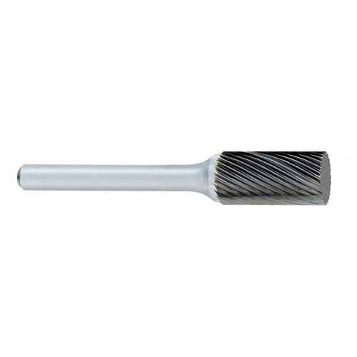 ‎SA-5F -1/2 × 1/2 LOC × 1/4 Shank × 2 OAL Cylindrical Carbide Medium Right Hand Spiral Burr - USA Tool & Supply