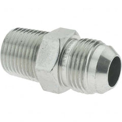 Parker - 5/8" Tube OD x 1/2-14 Male NPT 37° Steel Flared Tube Straight Thread Connector - USA Tool & Supply