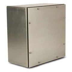 Wiegmann - NEMA 4X Stainless Steel Junction Box Enclosure with Screw Cover - USA Tool & Supply