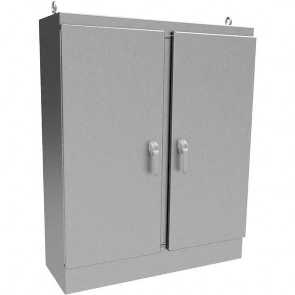 Wiegmann - NEMA 4X Stainless Steel Standard Enclosure with Cabinet Hinged Cover - USA Tool & Supply