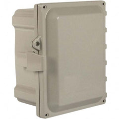 Wiegmann - NEMA 4X Polycarbonate Standard Enclosure with Continuous Hinge Cover - USA Tool & Supply