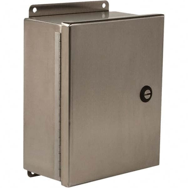 Wiegmann - NEMA 4 Stainless Steel Standard Enclosure with Continuous Hinge Cover - USA Tool & Supply