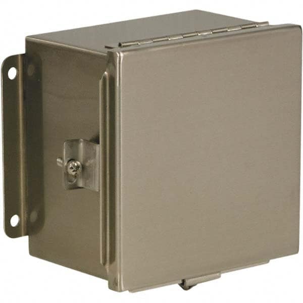 Wiegmann - NEMA 4X Stainless Steel Standard Enclosure with Continuous Hinge Cover - USA Tool & Supply