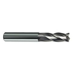 12mm Dia. x 83mm Overall Length 4-Flute Square End Solid Carbide SE End Mill-Round Shank-Center Cut-Uncoated - USA Tool & Supply